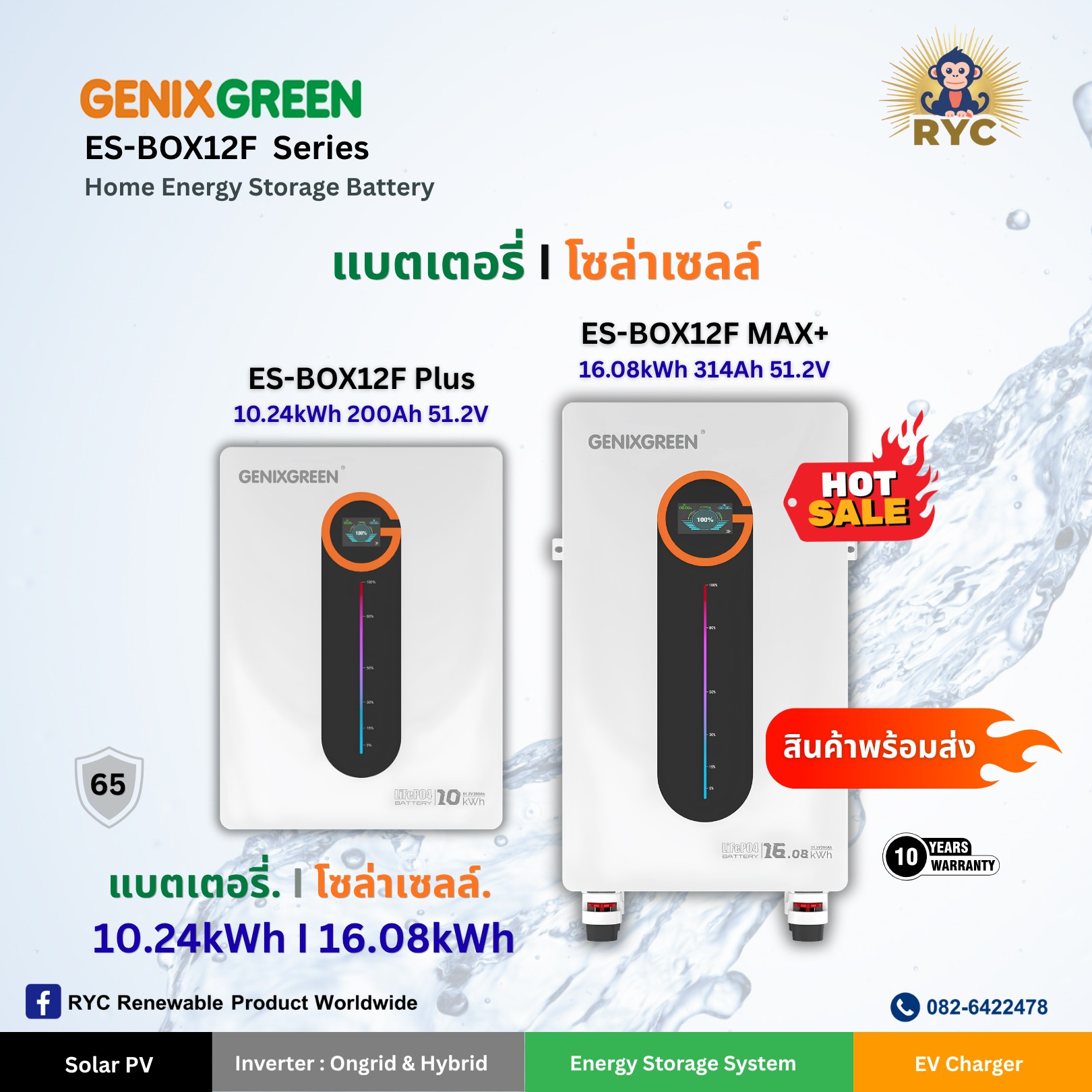 GenixGreen ES-BOX12F Series แบบติดผนัง